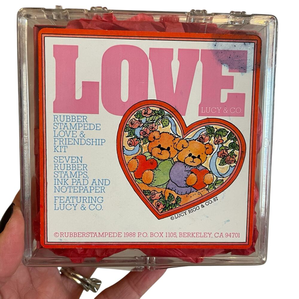 Lucy Riggs Rubber Stampede Lucy & Co Love & Friendship Foam Mounted Stamp Set